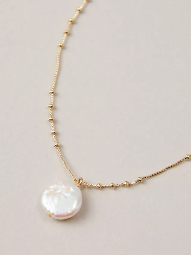 18K Gold Pearl Ball Chain Necklace 18kgold Women Altar039d State Necklaces