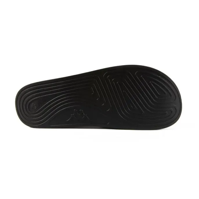 222 Banda Adam 9 Slides 8211 Black White Black White Footwear Kappa Slides