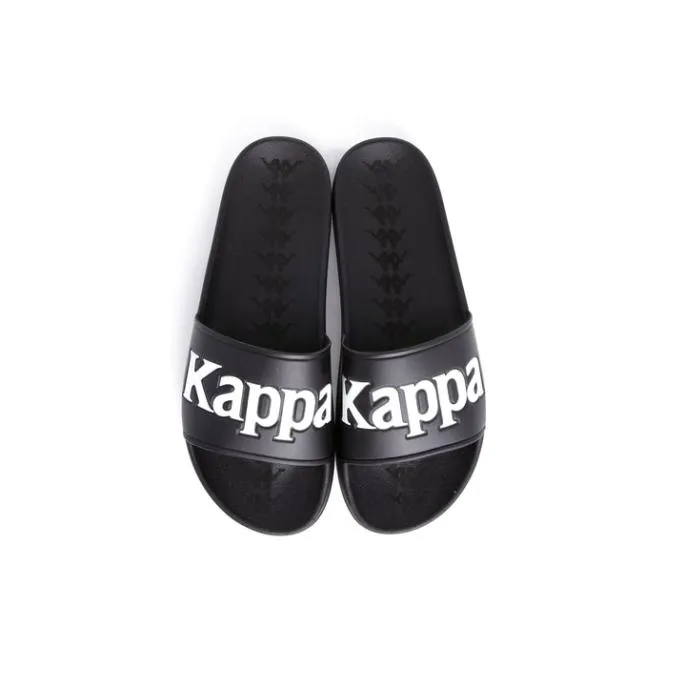 222 Banda Adam 9 Slides 8211 Black White Black White Footwear Kappa Slides