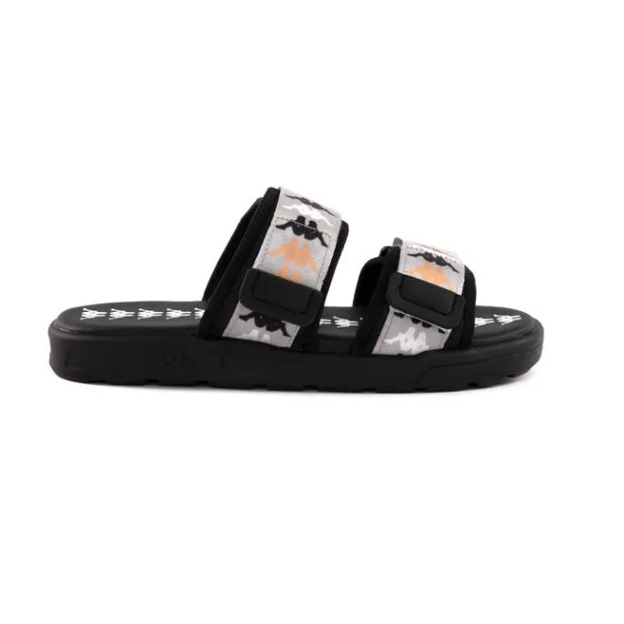 222 Banda Aster 6 Slides 8211 Black Light Yellow Footwear Kappa Slides