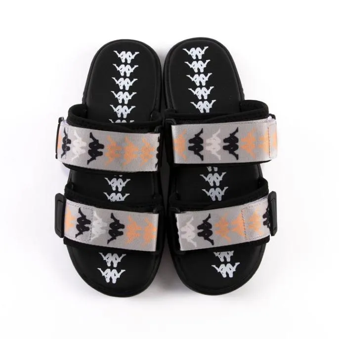 222 Banda Aster 6 Slides 8211 Black Light Yellow Footwear Kappa Slides