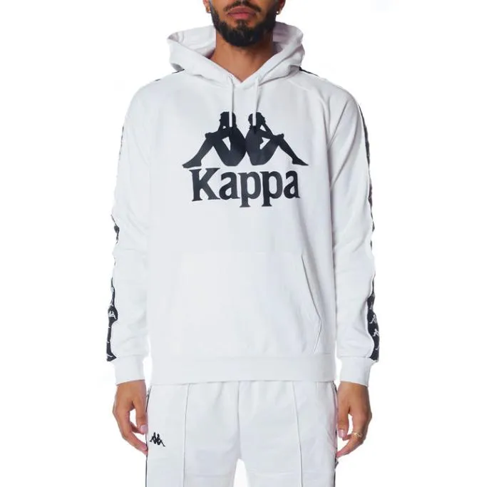 222 Banda Hurtado 2 Hoodie 8211 White Black White Black Men Kappa Hoodies and Sweatshirts