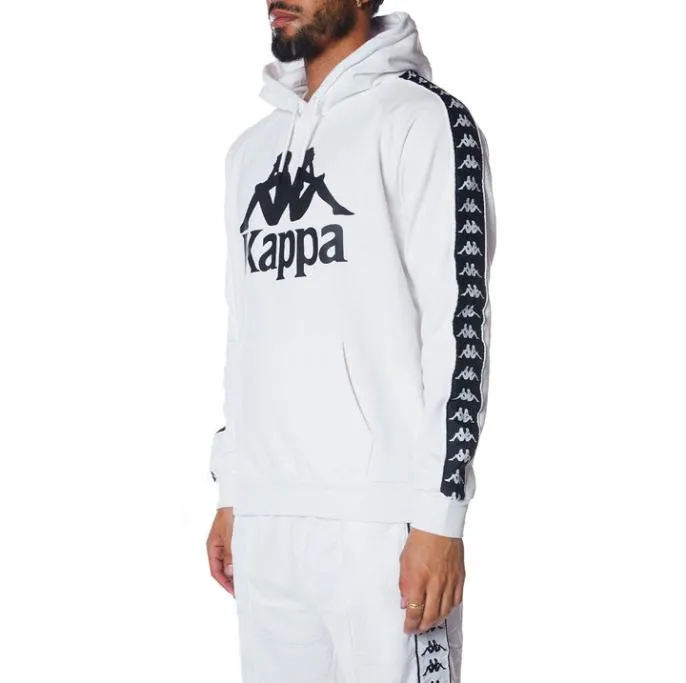 222 Banda Hurtado 2 Hoodie 8211 White Black White Black Men Kappa Hoodies and Sweatshirts