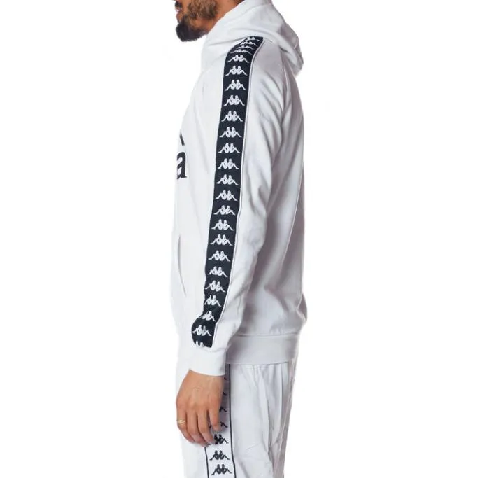 222 Banda Hurtado 2 Hoodie 8211 White Black White Black Men Kappa Hoodies and Sweatshirts