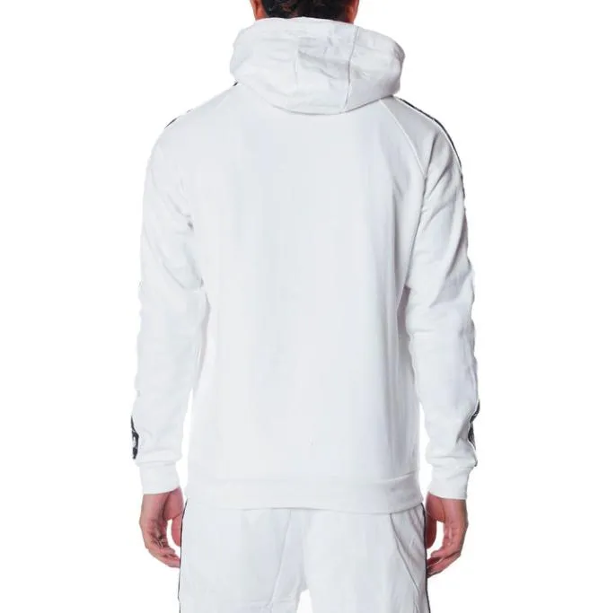 222 Banda Hurtado 2 Hoodie 8211 White Black White Black Men Kappa Hoodies and Sweatshirts