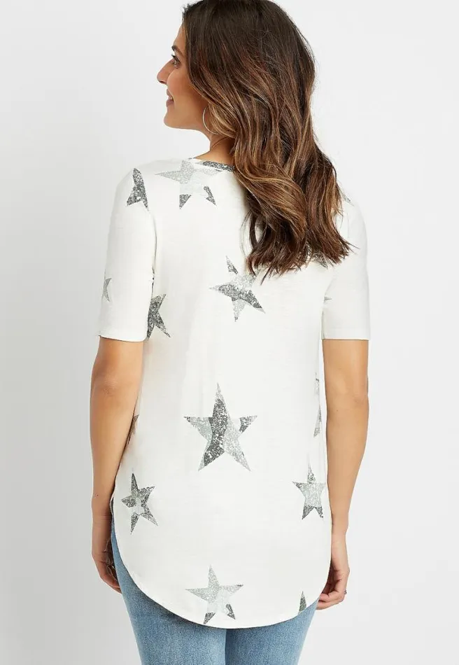 247 Camo Star Flawless Tunic Tee Women Maurices Tops