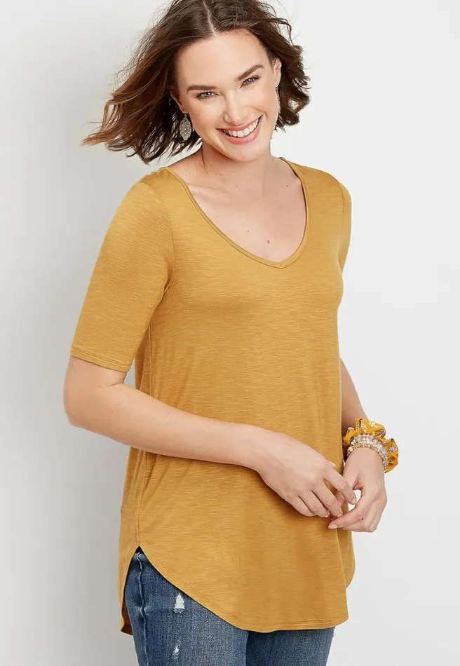 247 Flawless Solid Tunic Tee Women Maurices Tops