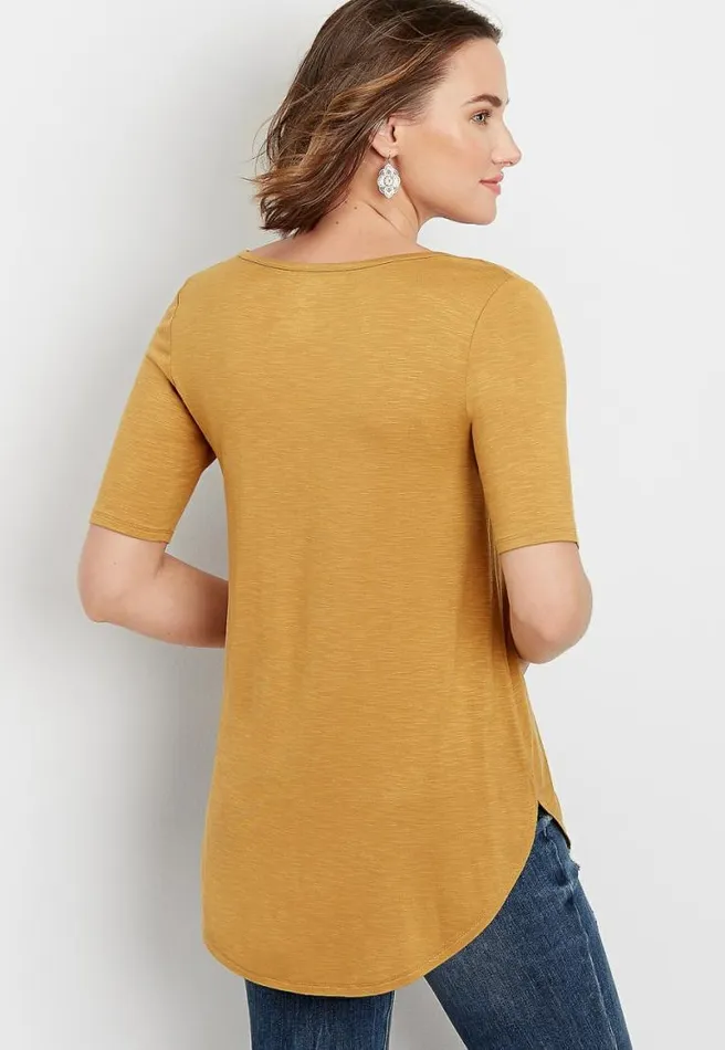 247 Flawless Solid Tunic Tee Women Maurices Tops