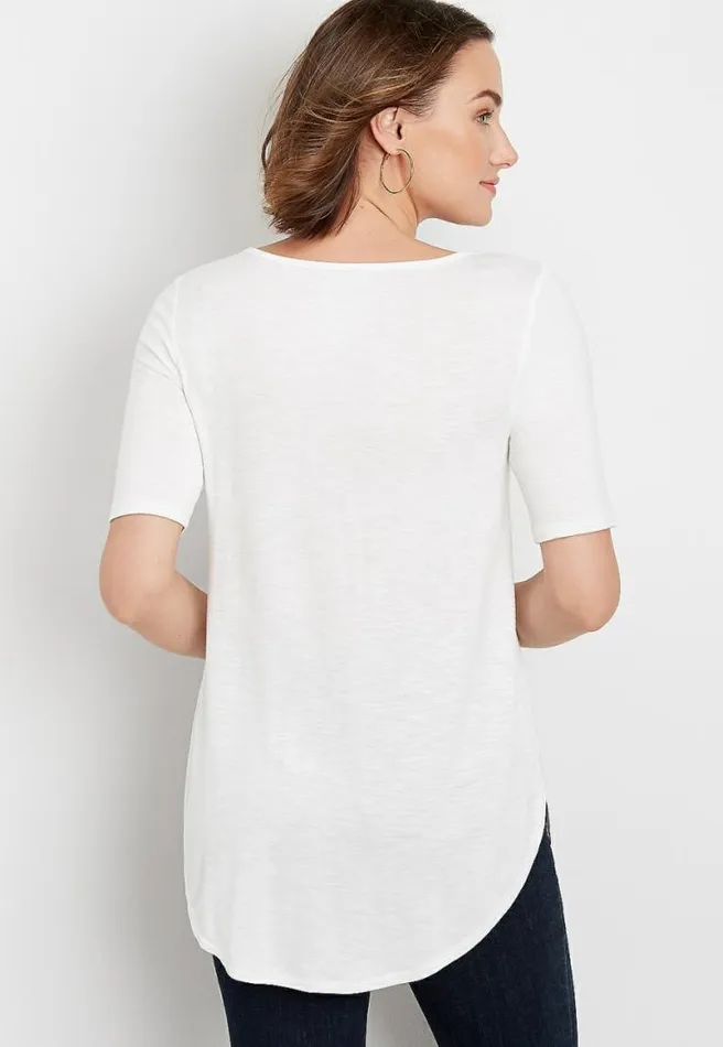 247 Flawless Solid Tunic Tee Women Maurices Tops