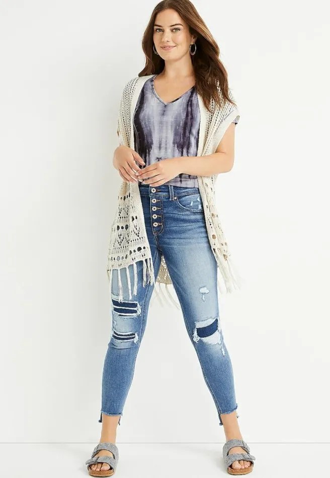 247 Gray Tie Dye TuckIn Tee Women Maurices Tops