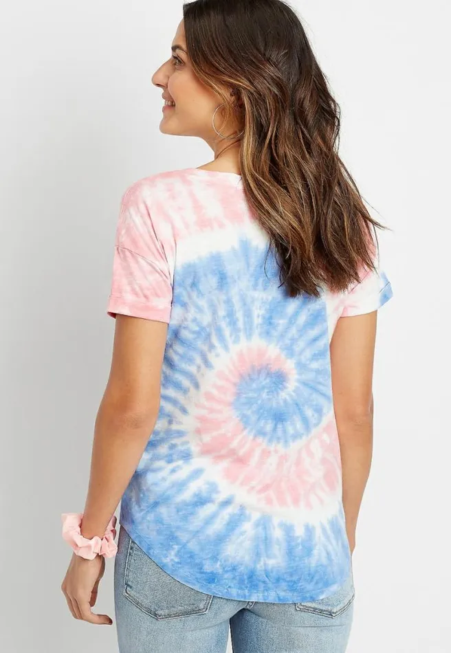 247 Swirl Tie Dye Drop Shoulder Classic Tee Women Maurices Tops