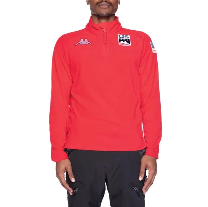 6Cento 687B US Fleece Jacket 8211 Red Red MenWomen Kappa Jackets
