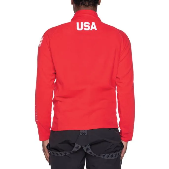6Cento 687B US Fleece Jacket 8211 Red Red MenWomen Kappa Jackets