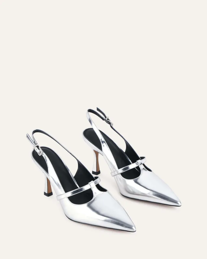 Abigail high heels silver leather HIGH HEELS jomercer Women Abigail high heels silver leather HIGH HEELS jomercer Women