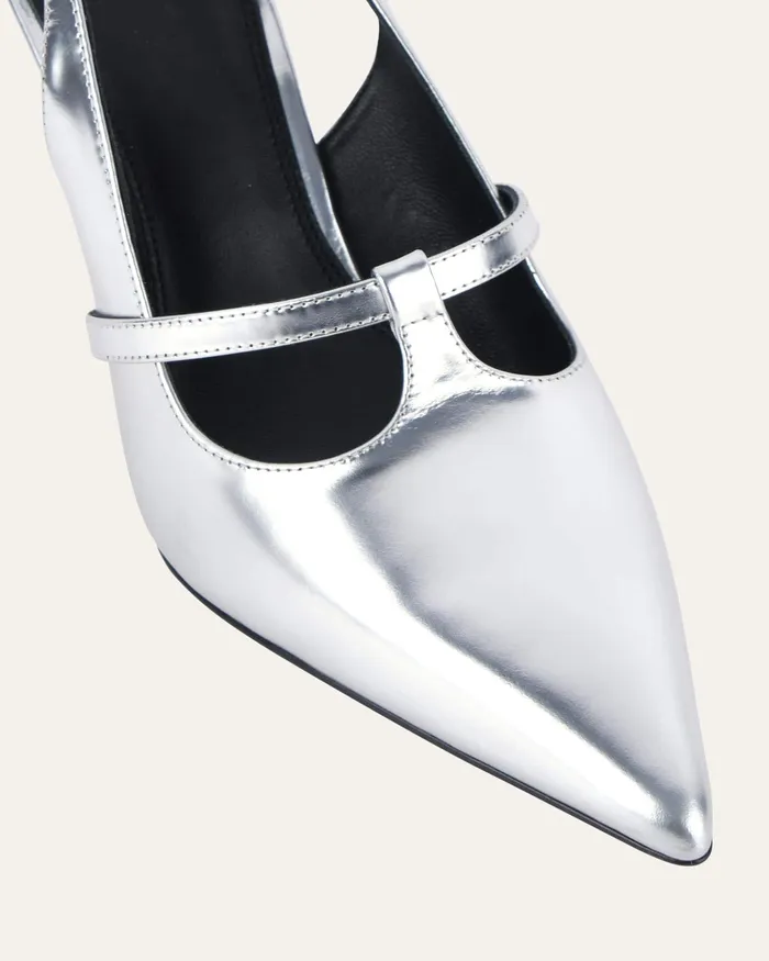 Abigail high heels silver leather HIGH HEELS jomercer Women Abigail high heels silver leather HIGH HEELS jomercer Women