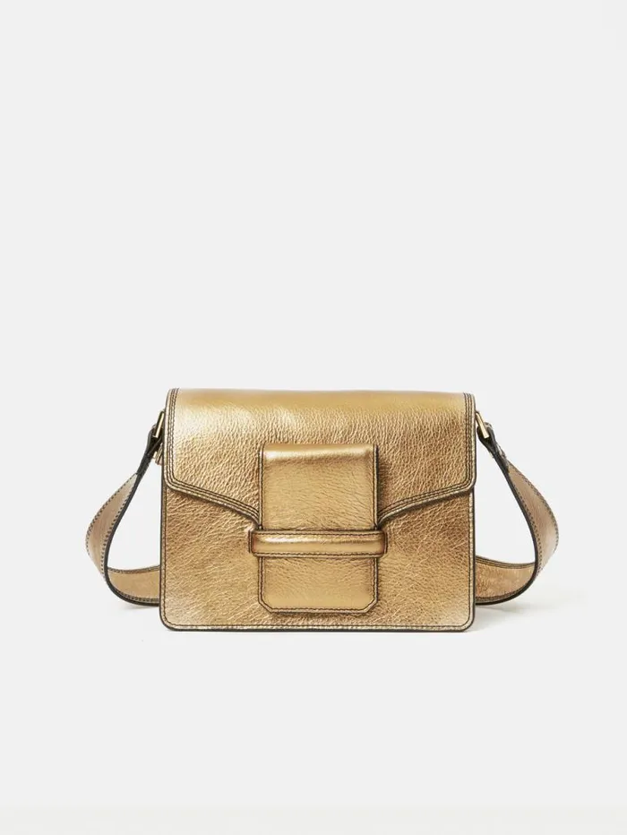 Ada Leather Crossbody Bag Gold Women Jigsaw Bags