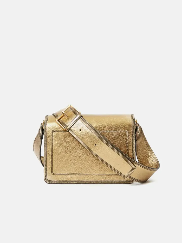 Ada Leather Crossbody Bag Gold Women Jigsaw Bags