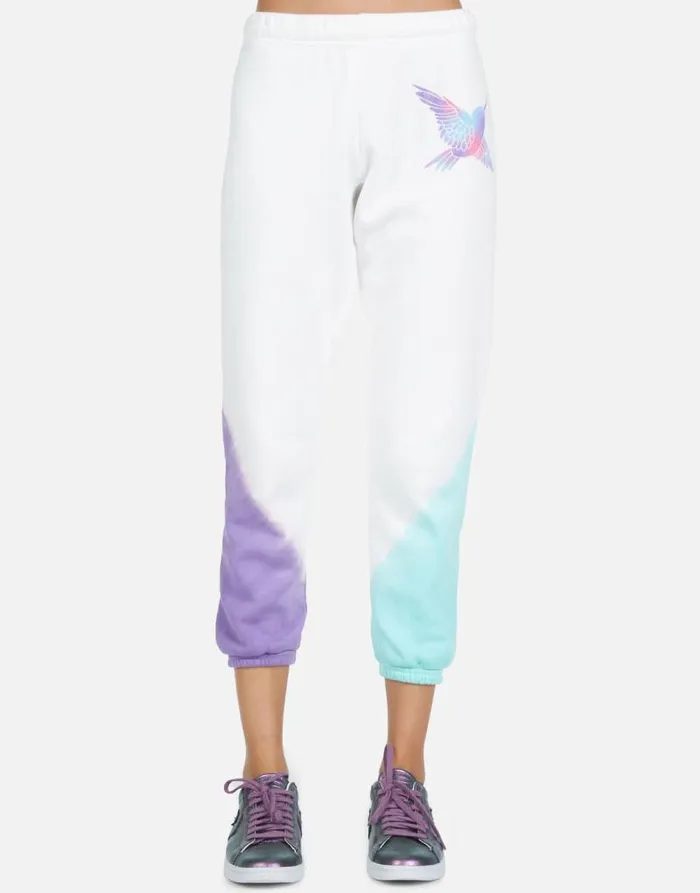 Alana Pretty Hummingbird Purpleteal Ombre Women Lauren Moshi Crop Sweatpants