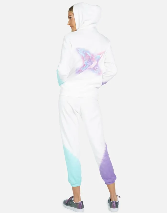 Alana Pretty Hummingbird Purpleteal Ombre Women Lauren Moshi Crop Sweatpants