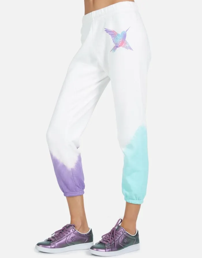 Alana Pretty Hummingbird Purpleteal Ombre Women Lauren Moshi Crop Sweatpants