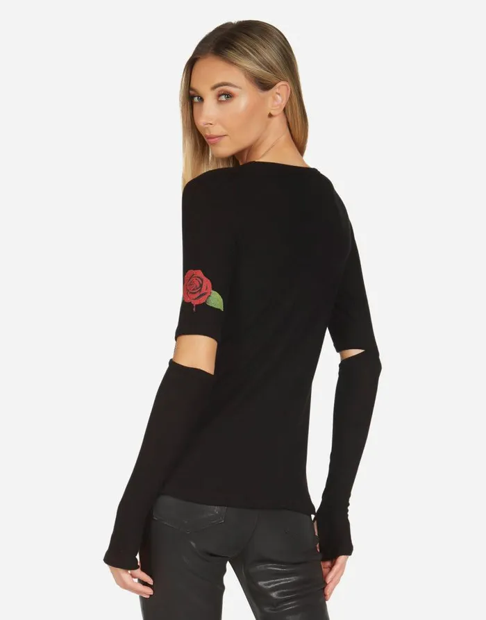 Amora Guns N039 Roses Black Women Lauren Moshi Long Sleeve