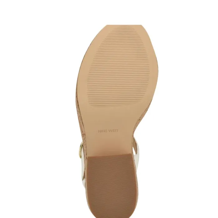 Amye Ankle Strap Wedge Sandals White Women Nine West Sandals Amye Ankle Strap Wedge Sandals White Women Nine West Sandals