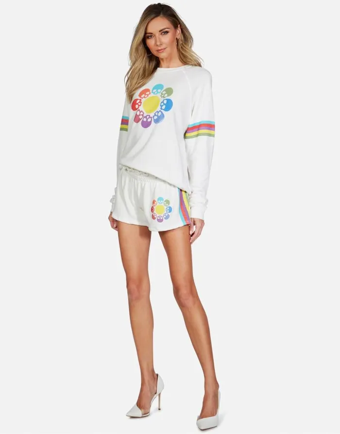 Anela Skull Flower Milk Women Lauren Moshi Long Sleeve