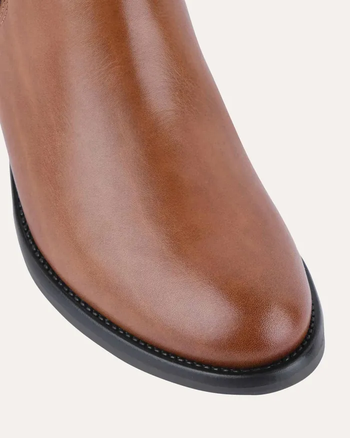 ANKLE BOOTS Women Claire mid ankle boots brandy leather jomercer