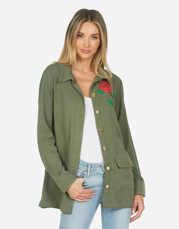 Ashanti Chain Roses Military Women Lauren Moshi Jackets
