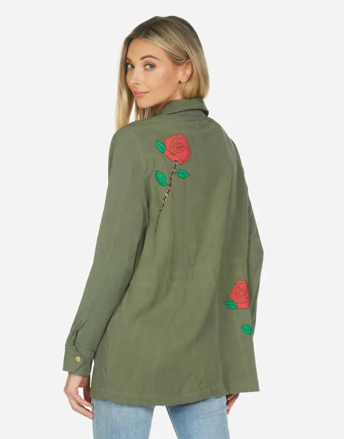 Ashanti Chain Roses Military Women Lauren Moshi Jackets
