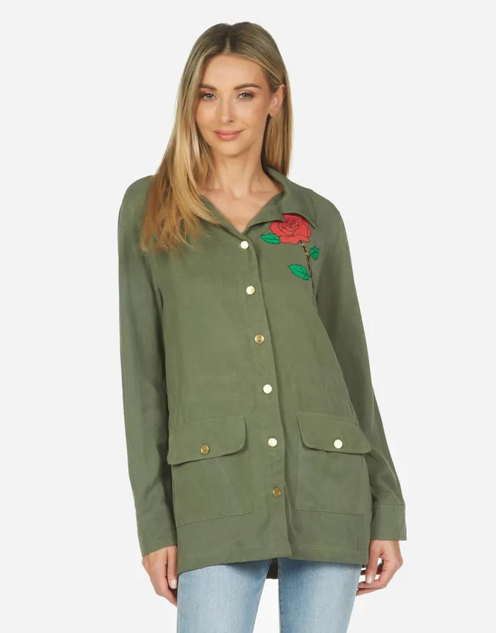 Ashanti Chain Roses Military Women Lauren Moshi Jackets