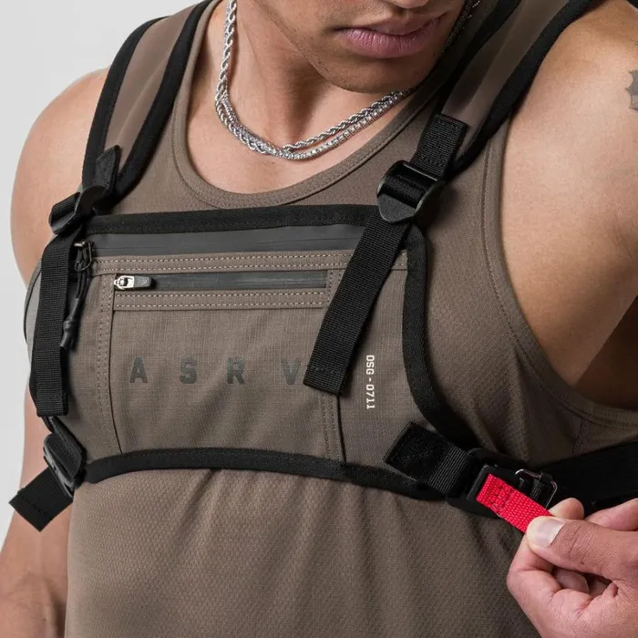 ASRV Bags Men Cordura Lightweight Chest Pack Deep Taupe