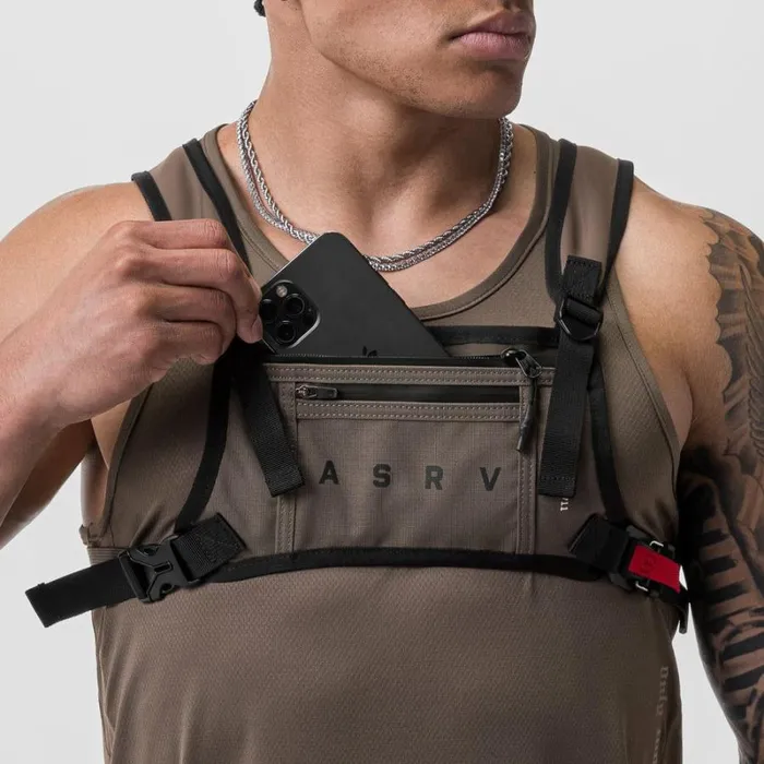 ASRV Bags Men Cordura Lightweight Chest Pack Deep Taupe
