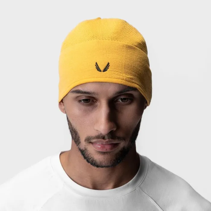 ASRV Hats and Headwear Men Merino Wool Skull Cap Amber 034wings034