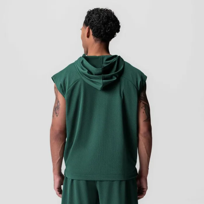 ASRV Hoodies and Sweatshirts Men Reversible 2in1 Cutoff Hoodie Forest Green