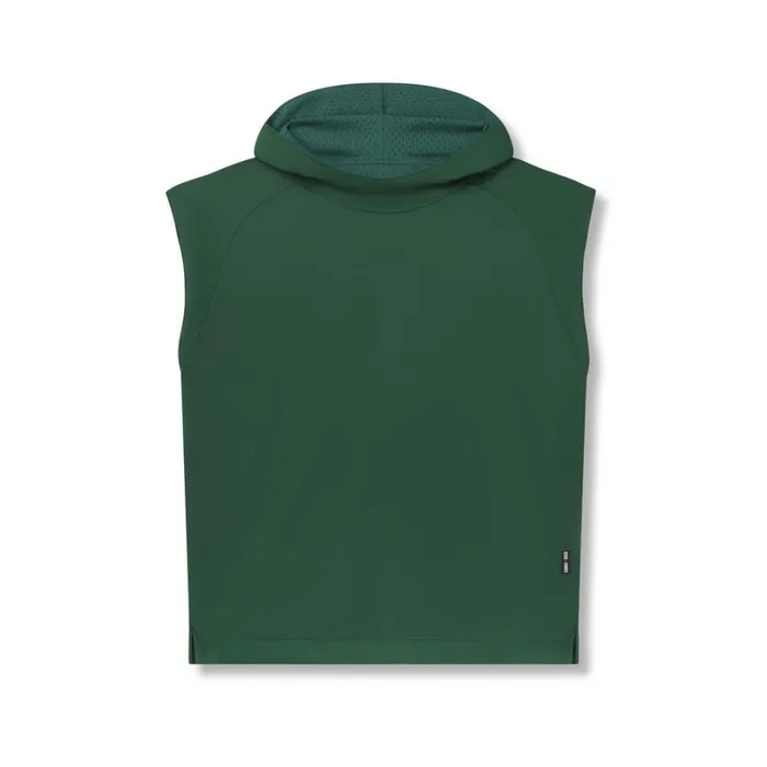 ASRV Hoodies and Sweatshirts Men Reversible 2in1 Cutoff Hoodie Forest Green