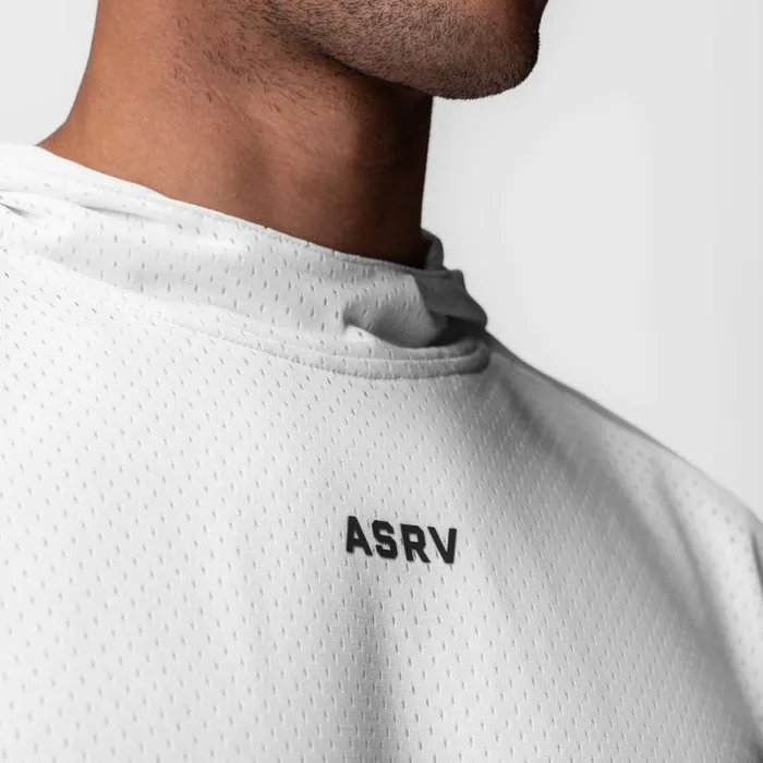 ASRV Hoodies and Sweatshirts Men Reversible 2in1 Cutoff Hoodie White