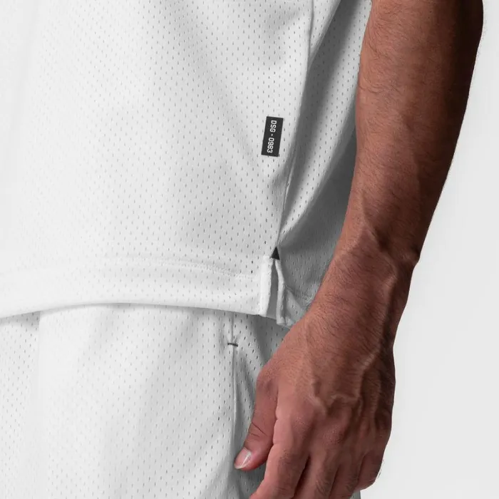 ASRV Hoodies and Sweatshirts Men Reversible 2in1 Cutoff Hoodie White