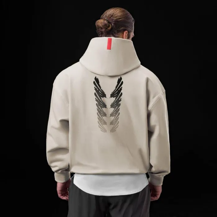 ASRV Hoodies and Sweatshirts Men TechTerry Zip Pocket Hoodie Stone 034brush Stroke034
