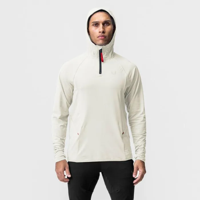 ASRV Hoodies and Sweatshirts Men Thermal Training Hoodie Ivory Cream
