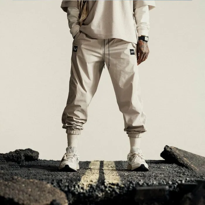 ASRV Joggers and Pants Men Ripstop Oversized Track Pant Beige