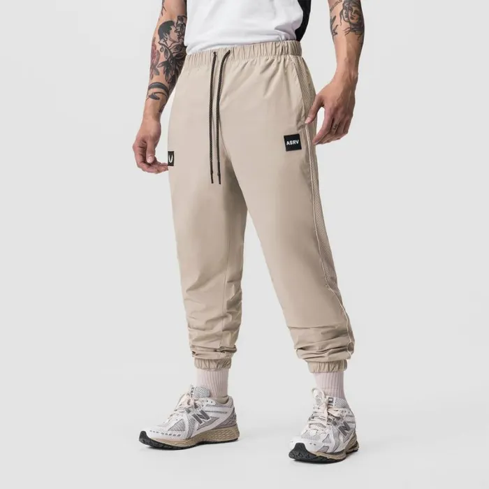 ASRV Joggers and Pants Men Ripstop Oversized Track Pant Beige
