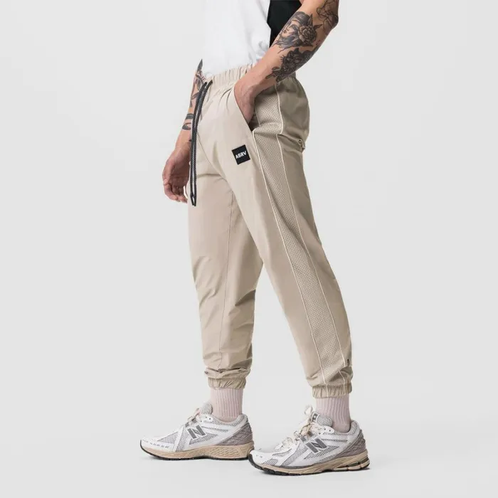 ASRV Joggers and Pants Men Ripstop Oversized Track Pant Beige