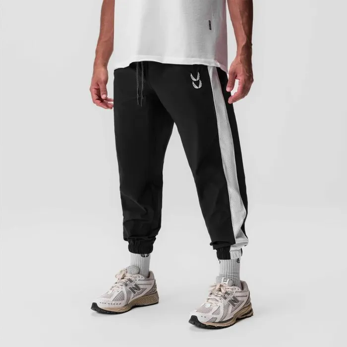 ASRV Joggers and Pants Men Ripstop Oversized Track Pant Black