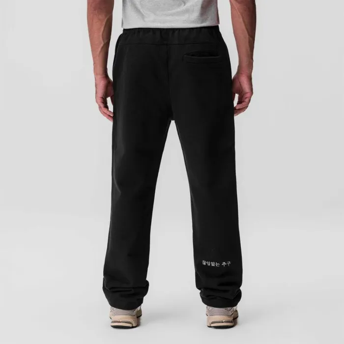 ASRV Joggers and Pants Men Tech Essential Straight Leg Sweats Black