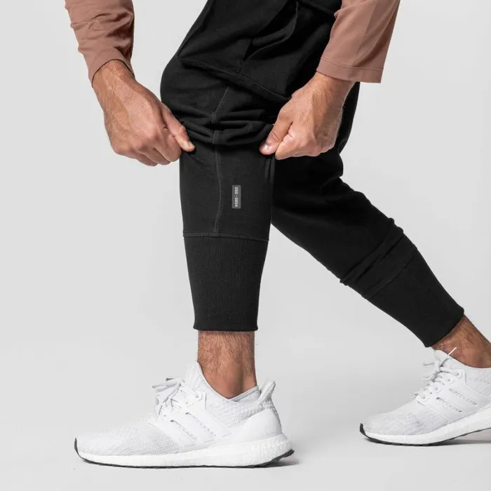 ASRV Joggers and Pants Men TechTerry Cargo High Rib Jogger Black