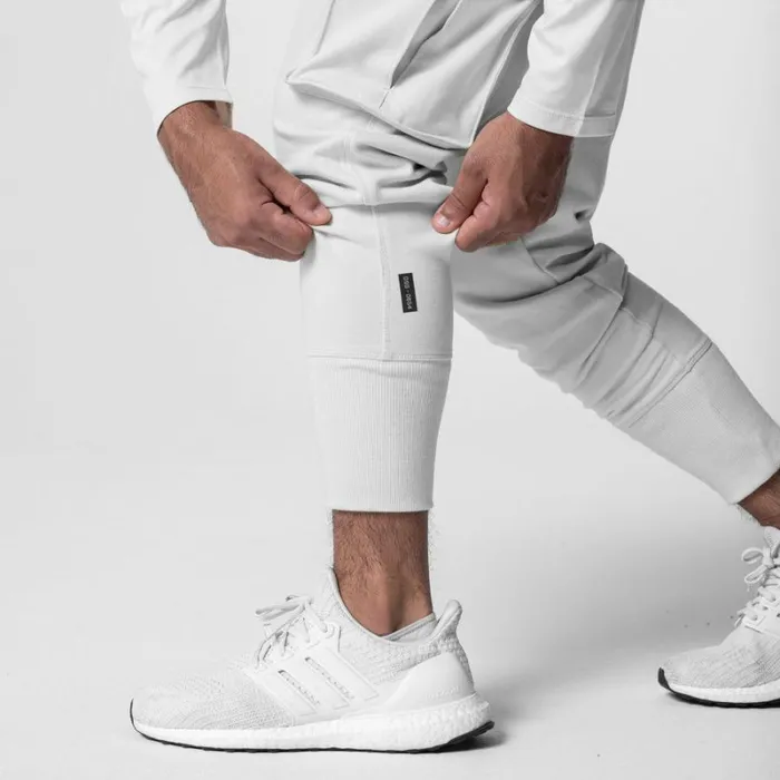 ASRV Joggers and Pants Men TechTerry Cargo High Rib Jogger White