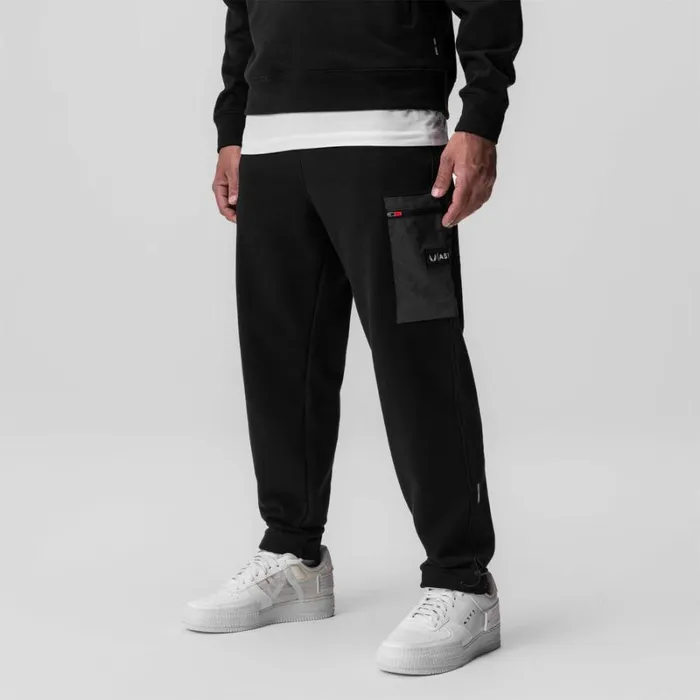 ASRV Joggers and Pants Men TechTerry Paneled Cinch Cargo Jogger Blackwavedye