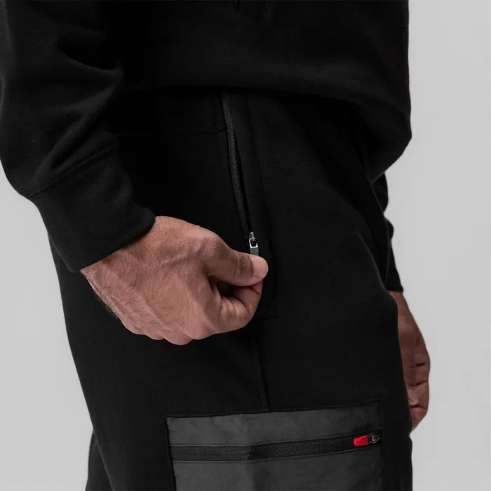ASRV Joggers and Pants Men TechTerry Paneled Cinch Cargo Jogger Blackwavedye