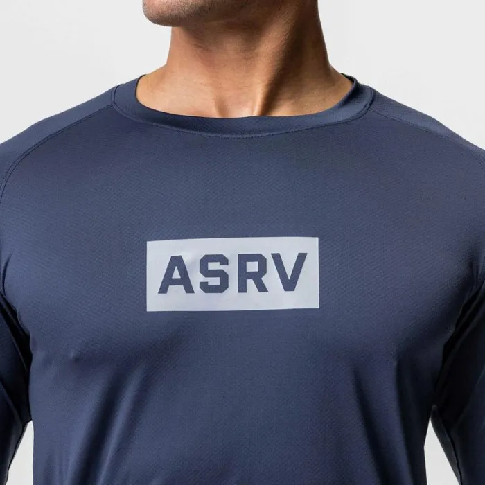 ASRV Long Sleeves Men SilverLite 20 Established Long Sleeve Navy 034box Logo034
